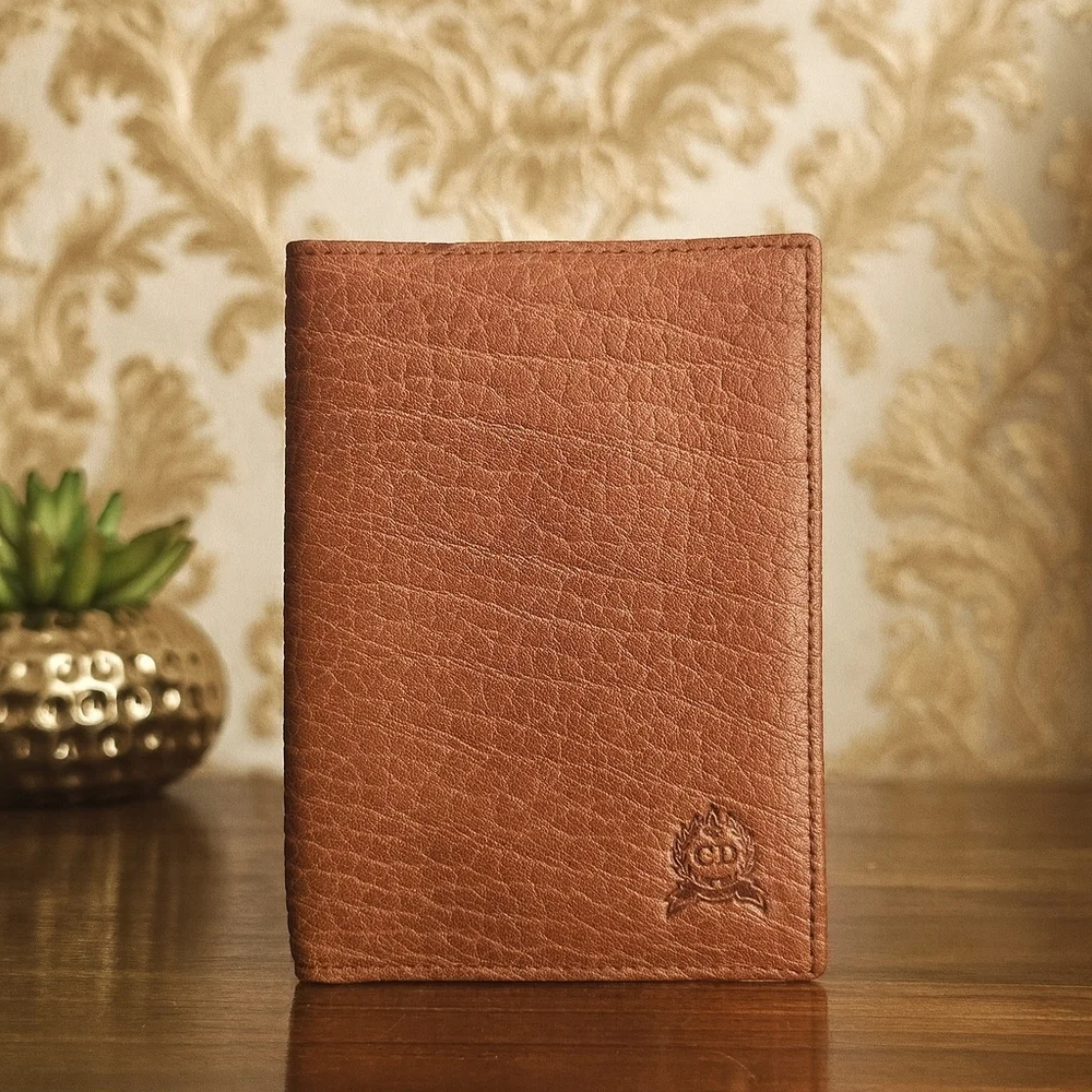 Rare Christian Dior Vintage Pebbled Leather Bifold Wallet Made in Spain CD Logo
